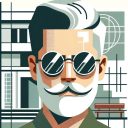Stylized portrait of Bernie